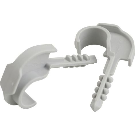 Einzelsteckschelle 16-20 mm grau 10x Nagelschellen