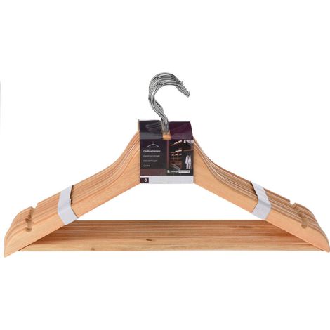 Kleiderbügel aus Holz, 8er-Set