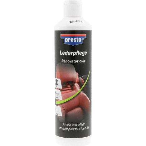 Produit d'entretien - Rénovateur - Sièges en cuir - Voiture - Crème - 500ml - Presto (1/3)