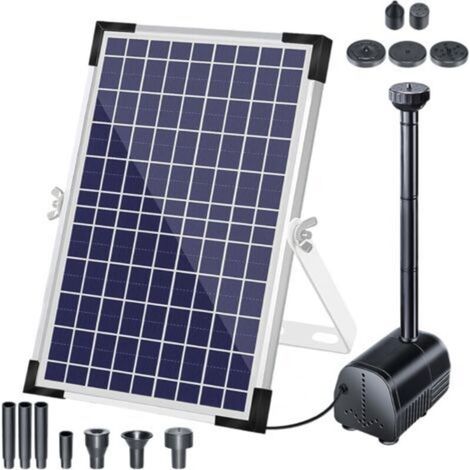 Fontaine Solaire Flottante Pour Bassin, 12 Wfontaine Exterieure De Jardin Avec 9 Buses RéGlables, DéCoration De Jardin Pour éTang, Piscine Naturelle, Bain D'Oiseaux, éCologique Pompe Bassin Solaire (1/5)