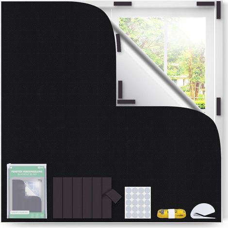 Magnétique Store Occultant sans Perçage 100X145cm,Occultants pour Fenêtre,s'adapte à Toutes Les Formes de Fenêtres,Protection Solaire Film Occultant Fenetre Portable pour Chambre Bébé (1/5)