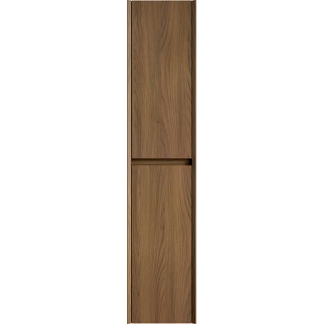 Armoire de salle de bain murale étroite 2 portes, étagères réglables, finition bois clair, format compact pour petits espaces  CHICFURN (1/5)
