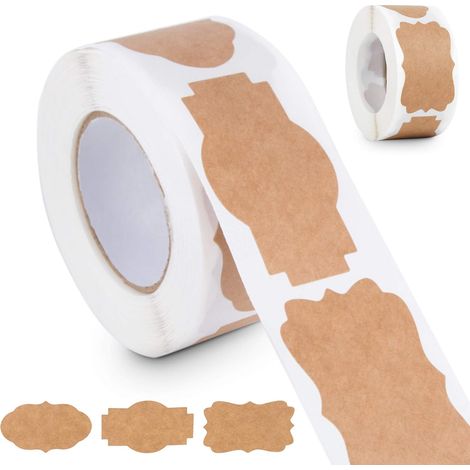Etiquettes Autocollantes Papier - 150 Pièces 3 x 5 cm - Pour Jars, Bocaux, Cosmétiques, Pâtisserie, Décoration Artisanale, Mariages, Bureau (1/5)