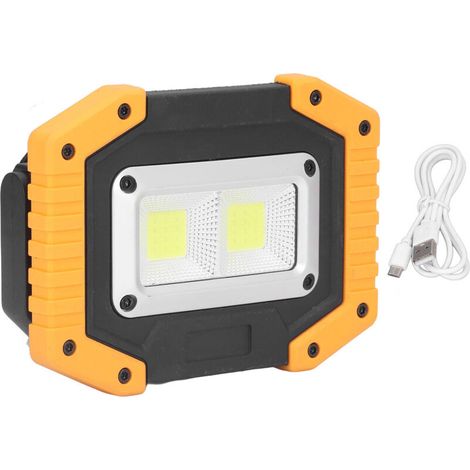 Projecteur LED Rechargeable Lampe de Sécurité 3 Modes IP66 tanche Portable Lampe pour Camping, Chantier, Garage, Atelier (1/5)