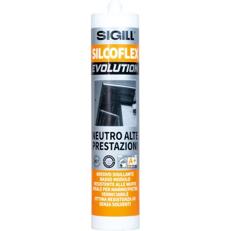 Sigill Silcoflex Evolution cartuccia silicone Beige Ral 1013 290 ml professionale alte prestazioni per edilizia lattoneria serramenti inodore senza solventi made in italy (1/2)