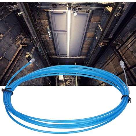 Câble en acier inoxydable pour grues à tour d'ascenseur, câble multibrins en acier pur, fil d'acier gainé de plastique, bleu, 10 m (1/5)