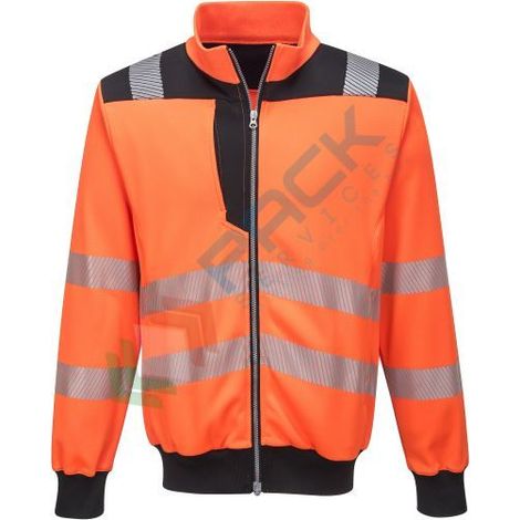 Felpa Hi-vis Pw3 con zip, colore: arancione/nero, taglia XXL - Portwest (1/2)