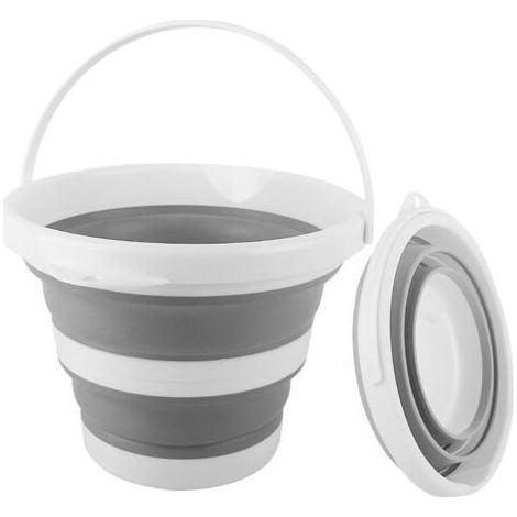 ALLIANDISSeau Pliable 5L, Sceau Menage avec Poignée, Sceau Retractable en Silicone Seau Plage Enfant pour Jardin Camping Lessive Plage Pêche, Seaux a Glacon Bassine Pliable Bac en Plastique Le Lavage (1/5)