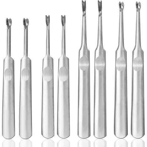 Leder-Nähwerkzeug-Set, DIY-Leder-Werkzeug-Set, Edelstahl-Leder-Arbeitswerkzeuge für Heimwerker, Nuten, Lederhandwerk (95U/95V/115V/115U) (1/5)