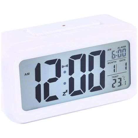 Jeffergarden Sveglia da tavolo digitale con retroilluminazione LED, funzione snooze, display di temperatura e calendario (1/5)