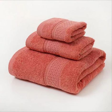 Filiyano-Serviette de bain/de douche 100 % coton corail - 70 x 140 cm - Ora, ZQKLA (1/5)