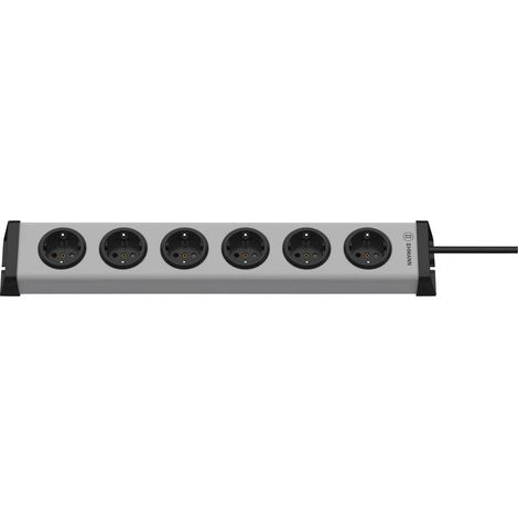 Ehmann 0200x00062301 regleta gris y negro 6 tomas