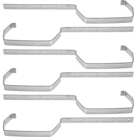 Supports de grille de gouttière, lot de 6, en fer, 200 mm (1/5)