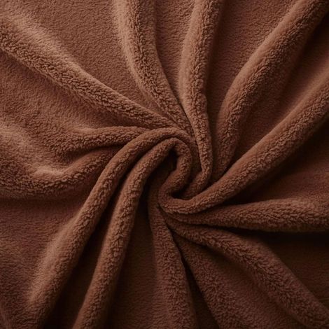 Drap-housse en polaire douce, couleur chocolat, dimensions 90x200 cm, pour matelas, fixation ajustée, pièce unique (1/5)