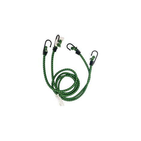 C SET 2 FUNI ELASTICHE D.8 C/2 GANCI FE 120 VERDE