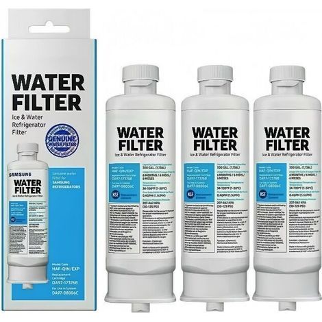 Lot de 3 Filtres à eau de Réfrigérateur de Rechange DA97-17376B DA97-08006C HAF-QIN HAF-QIN/EXP pour réfrigérateurs Samsung Multi-Portes (1/4)