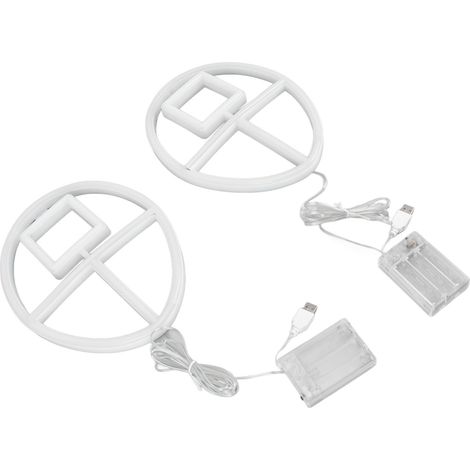 2 pièces Enseigne Néon Lumineuse LED IP45 Étanche Double Alimentation Basse Tension Isolation Veilleuse Néon Chambre Violet+Bleu (1/5)