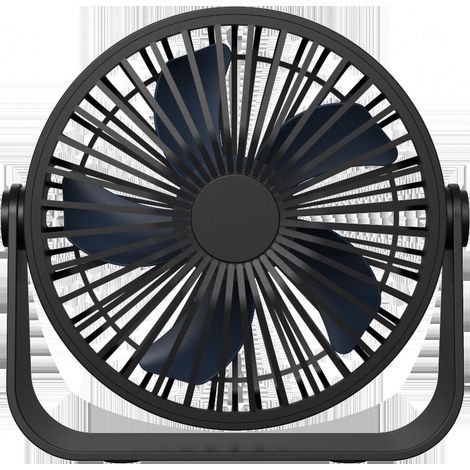 USB Desk Fan, 3-Speed Table Fan, 360° Adjustable Silent Fan, Portable Fan for Office, Home, Bedroom, Car, Camping (1/4)
