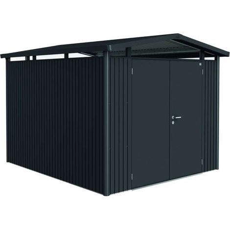 Casetta Panorama Misura P5 grigio scuro metallizzato con porta a due battenti