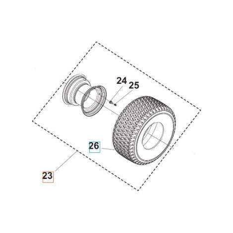 RUOTA KIT 531147942 ORIGINALE HUSQVARNA