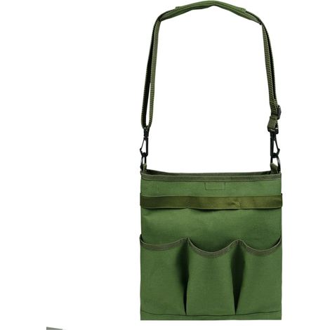 Sac à outils de jardin, sac de taille avec 3 poches de rangement extérieures, pour ranger les outils de taille (outils non inclus). (1/5)
