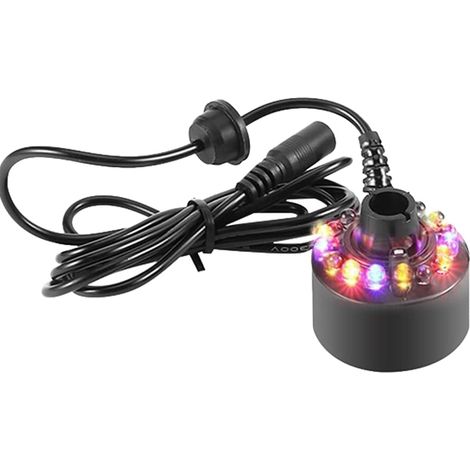 12 LED Humidificateur de Fontaine, Vaporisateur à ultrasons pour brumisateur, Brumisateur coloré 24V (1/5)