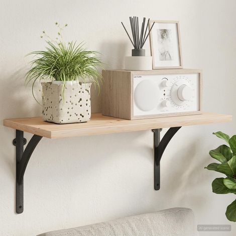 vidaXL Soportes para estanterías de pared 12 uds. Negro 10 x 10 x 3 cm (1/5)