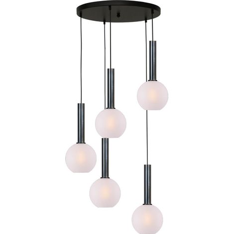 Lampe suspendue Vide Bella 2 5 lumières avec lentilles blanches - 2982-66-50-5-06-20 (1/2)
