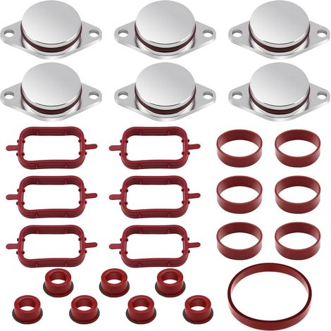 6 x 33mm Kit de Suppression Clapets d'admission, 26 pièces Kit de Suppression Clapets d'admission Joint Collecteur Admission 11612245439 pour E87 E46 E90 E91 E92 E93 E39 E60 E83 E53 (1/5)