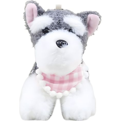 Portachiavi/ciondolo alla moda con cane Schnauzer - Rosa