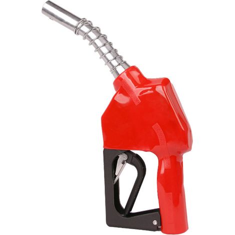 Ugello per carburante con spegnimento automatico, in lega di alluminio, per gasolio, con ingresso da 1" e uscita da 15/16", rosso. (1/4)