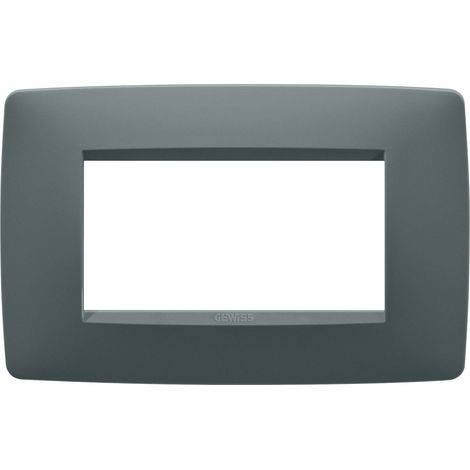 PLAQUE ONE RECTANGULAIRE 4P SARCELLE GEWISS GW16104VZ
