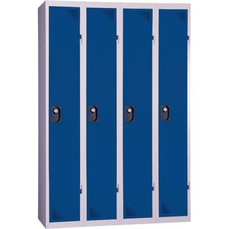 PROVOST - Vestiaire industriel monobloc 4 colonnes bleu - Provost