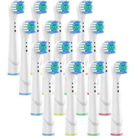 Brossette de Rechange Pour Oral-B Têtes de Brosse à Dents Electrique Precision Clean - Pack de 16