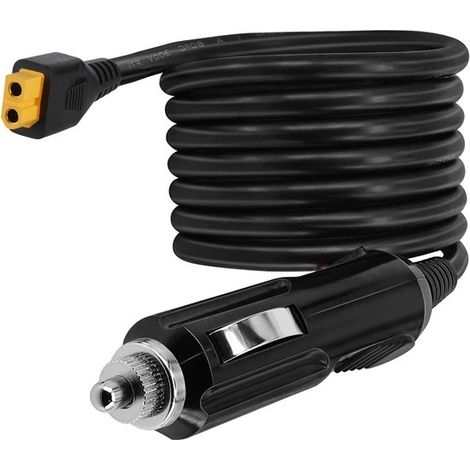 Cavo da accendisigari 12V 24V a connettore XT60, adattatore per caricabatterie da auto per power station portatile, pacco batteria al litio e drone - Caricabatterie per aeromodelli (1/5)