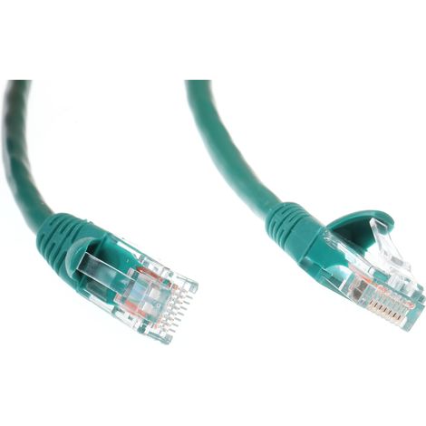 Câble Ethernet cat 5e Avec connecteur gaine PVC Vert / , U/UTP, 3m ( Prix pour 1 )