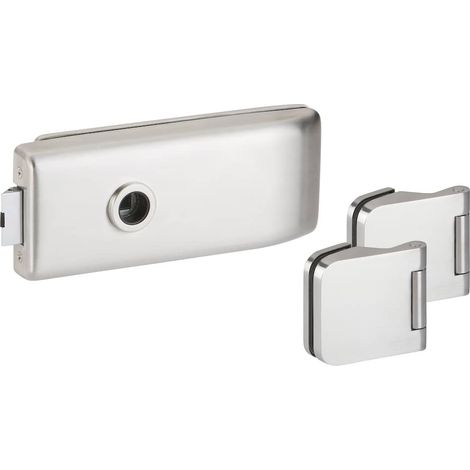 HERMAT Ganzglastürschloss-Set SIENA 6021/6315, Edelstahl (1/3)