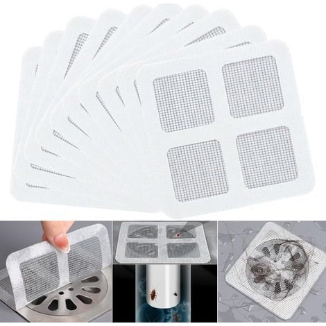 40 Pièces Filtre Cheveux Douche et Baignoire, Filtre evier Cuisine Attrape-cheveux Jetable pour Drain de Douche Attrape-cheveux Jetable