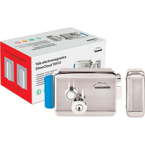 Elettrica serratura Silvercloud YE910 per mancini e per porte NC fail-secure (1/5)