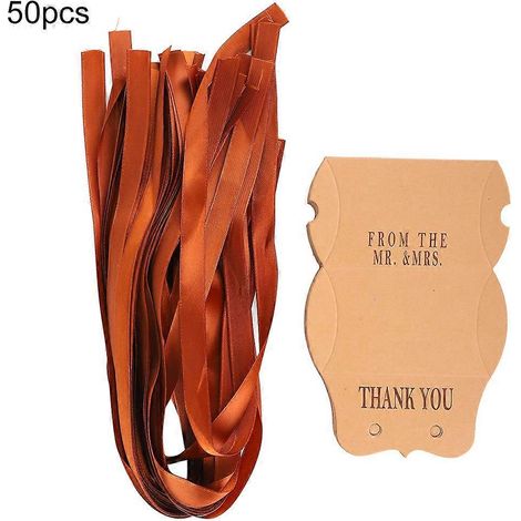 50 boîtes cadeaux en papier kraft en forme de coussin, idéales pour les mariages, les anniversaires et les fêtes. Boîtes à bonbons portables et raffinées. (1/5)