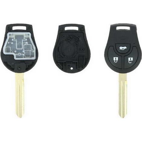 COQUE CLE ADAPTABLE NISSAN 3 BOUTONS LAME CRANTEE FIXE