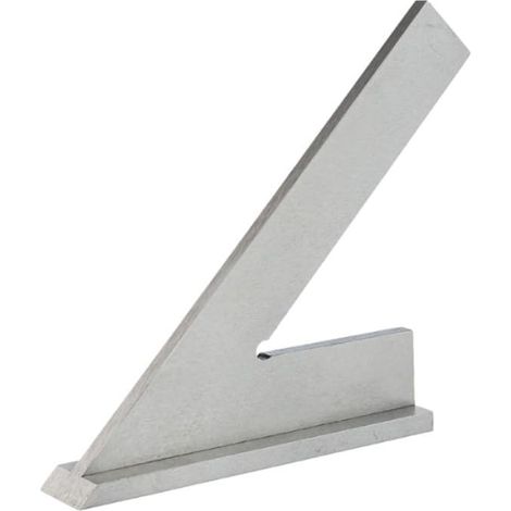 Règle d'angle de 45 degrés en acier inoxydable, équerre de précision DIN875/2 pour le travail du bois et du métal, outil de mesure à angle droit (100 x 70 mm) (120 x 80 mm B) (1/5)