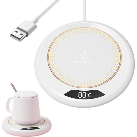 Chauffe-Tasse,3 Niveaux de Température Chauffe-Boisson 20w,Tapis Chauffant Électrique Réglable pour Thé Lait Boisson Bureau Cuisine Salle à Manger Bar