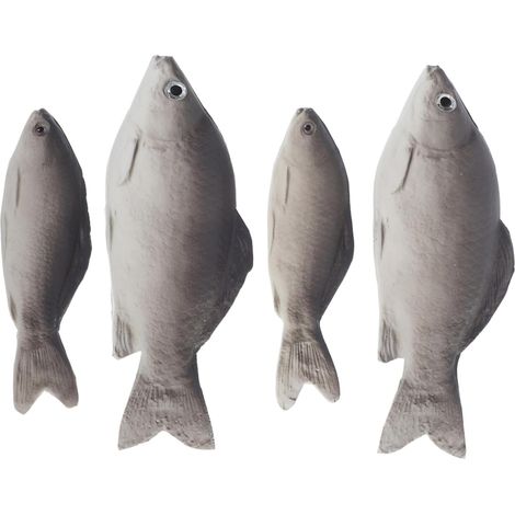 4 Pièces Poisson Artificiel Réeliste Modèle de Poisson pour Accessoires de Théâtre pour Accessoire de Nourriture Simulée Faux Carassin (1/5)