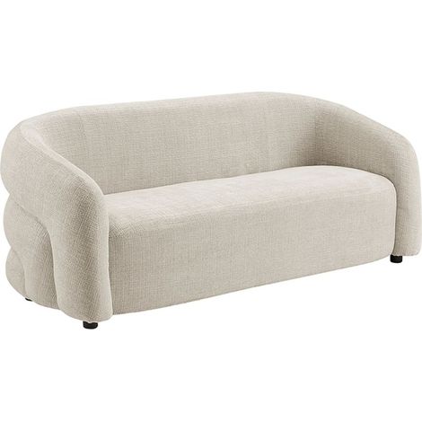 Divano retto NUAGE bianco – Divano design in tessuto di ciniglia
