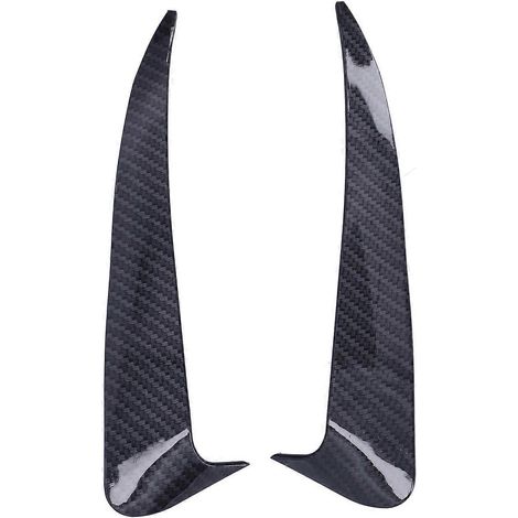 Lot de 2 ailerons latéraux de pare-chocs arrière (gauche et droite) compatibles avec Mercedes-Benz Classe C W205 C180 C200 (Carbone F). (1/4)