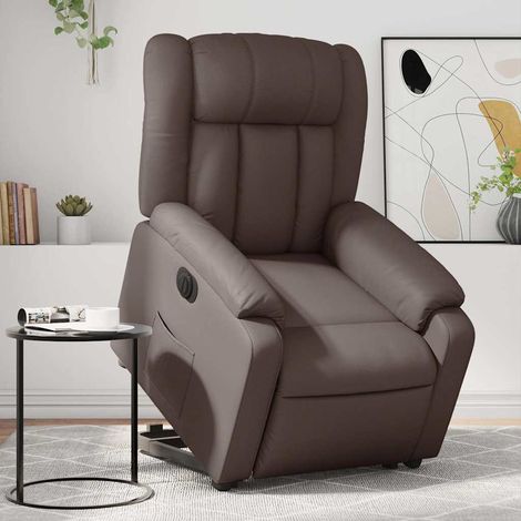 Relaxsessel mit Aufstehhilfe Elektrisch Braun Kunstleder (1/5)