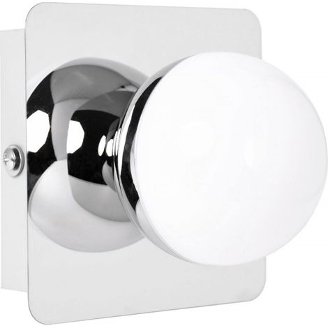 Sirla lampada da parete 1x5wled 550lm 4000k ip44 l.12xwd.11xhd.12cm cromo (1/3)
