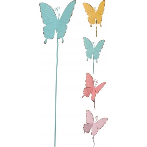 Papillon décoratif de jardin sur bâtonnet 61 cm