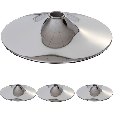 Set 4x basi rotonde per sgabelli T845 metallo cromato Ø 41cm (1/5)